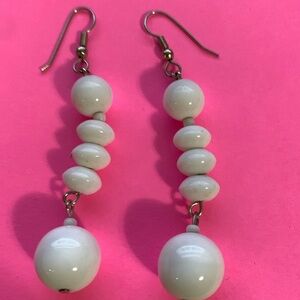 Beautiful white earrings 2”*
